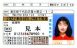 有効期限が西暦表示となった新しい運転免許証の見本(警察庁提供)